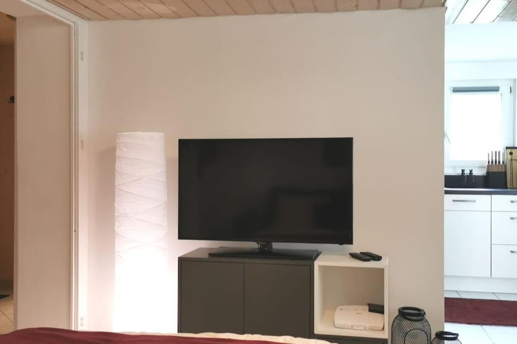 Schönes Studio mit Sitzplatz, mitten im Prättigau Jenaz Exterior foto